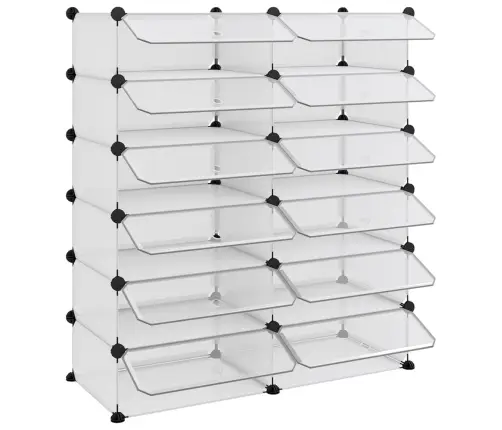 Apavu Plaukts, Caurspīdīgs, 94,5X36,5X106 Cm, Plastmasa Vidaxl