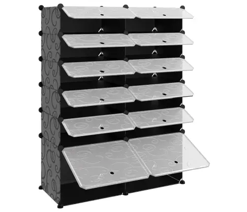 Batų Lentyna, Juodos Spalvos, 94X37X125cm Pp