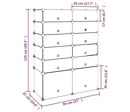 Batų Lentyna, Juodos Spalvos, 94X37X125cm Pp
