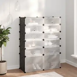 Batų Lentyna, Juodos Spalvos, 94X37X125cm Pp