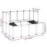 Mazu Mājdzīvnieku Sētiņa, Melna, 143X107X93 Cm, Pp Un Tērauds Vidaxl
