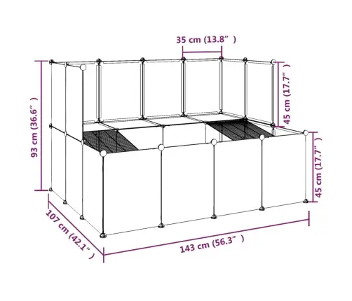 Väikelooma Aedik, Läbipaistev, 143 X 107 X 93 cm Pp Ja Teras