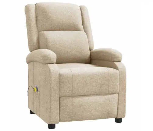 Masāžas Krēsls, Krēmkrāsas Audums Vidaxl