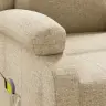 Masāžas Krēsls, Krēmkrāsas Audums Vidaxl
