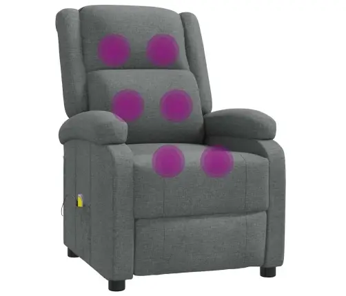 Masāžas Krēsls, Tumši Pelēks Audums Vidaxl