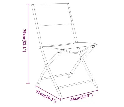 3-Daļīgs Bistro Mēbeļu Komplekts, Tērauds, Melns Vidaxl