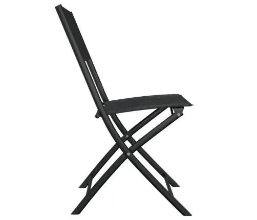 3-Daļīgs Bistro Mēbeļu Komplekts, Tērauds, Melns Vidaxl