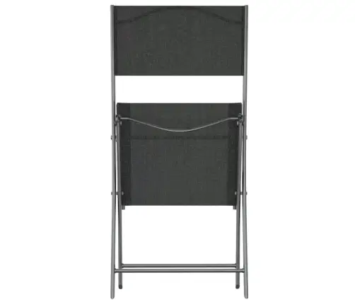 Saliekami Dārza Krēsli, 2 Gab., Melns Tērauds Un Tekstilēns Vidaxl Saliekami Dārza Krēsli, 2 Gab., Melns Tērauds Un Tekstilēns Vidaxl