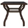 Sodo Stalas, Rudas Ir Juodas, 140X70X70cm Plienas Ir Stiklas