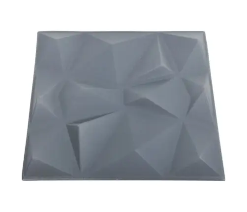 3D Sienas Paneļi, 24 Gab., 50X50 Cm, Pelēki Dimanti, 6 M² Vidaxl