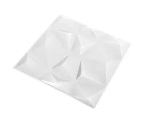 3D Sienas Paneļi, 12 Gab., 50X50 Cm, Balti Dimanti, 3 M² Vidaxl