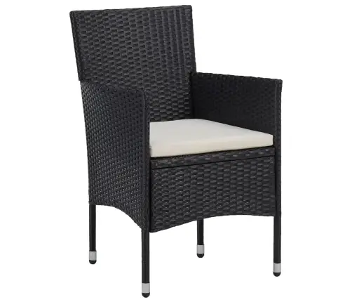 3-Daļīgs Bistro Mēbeļu Komplekts, Pe Rotangpalma, Rūdīts Stikls Vidaxl