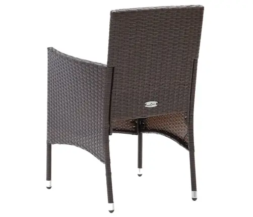 Sodo Valgomojo Komplektas, 3 Dalių, Rudas, Poliratanas/Stiklas