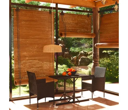 3-Daļīgs Dārza Mēbeļu Komplekts, Pe Rotangpalma, Stikls, Melns Vidaxl