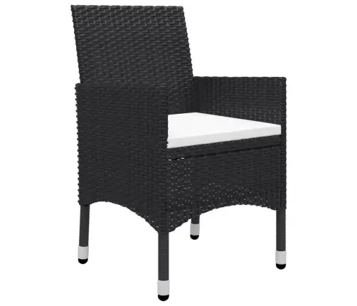 3-Daļīgs Bistro Mēbeļu Komplekts, Pe Rotangpalma, Rūdīts Stikls Vidaxl