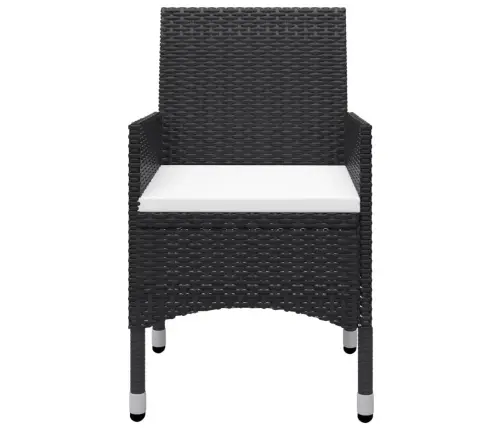 3-Daļīgs Bistro Mēbeļu Komplekts, Pe Rotangpalma, Rūdīts Stikls Vidaxl