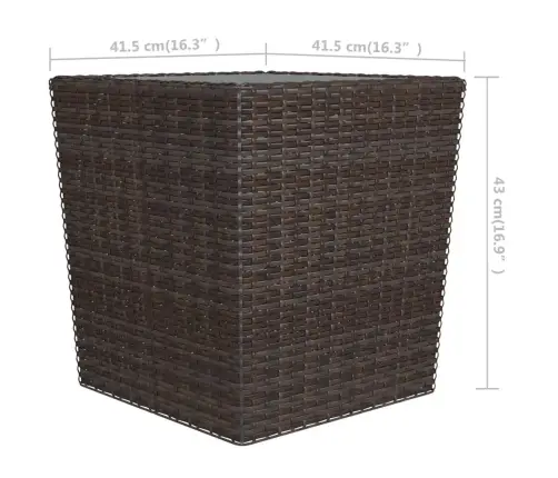 Bistro Baldų Komplektas, 3 Dalių, Rudas, Poliratanas/Stiklas