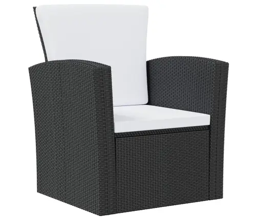 16-Daļīgs Dārza Atpūtas Mēbeļu Komplekts, Melna Pe Rotangpalma Vidaxl 16-Daļīgs Dārza Atpūtas Mēbeļu Komplekts, Melna Pe Rotangpalma Vidaxl