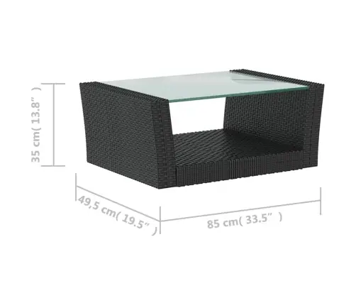 16-Daļīgs Dārza Atpūtas Mēbeļu Komplekts, Melna Pe Rotangpalma Vidaxl 16-Daļīgs Dārza Atpūtas Mēbeļu Komplekts, Melna Pe Rotangpalma Vidaxl