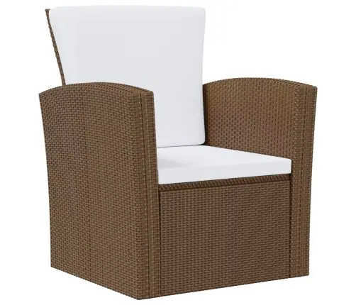 16-Osaline Aiamööblikomplekt Patjadega, Polürotang, Pruun