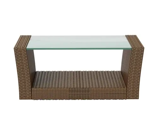 16-Osaline Aiamööblikomplekt Patjadega, Polürotang, Pruun