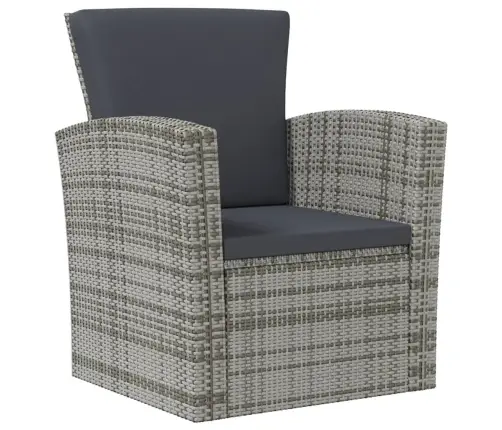 Sodo Komplektas Su Pagalvėlėmis, 16 Dalių, Pilkas, Poliratanas