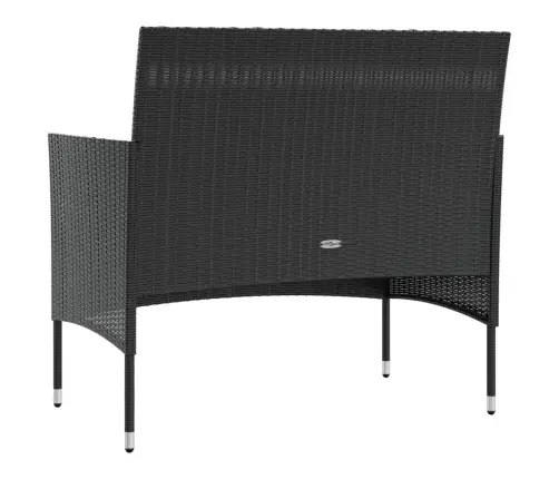 8-Daļīgs Dārza Atpūtas Mēbeļu Komplekts, Melna Pe Rotangpalma Vidaxl