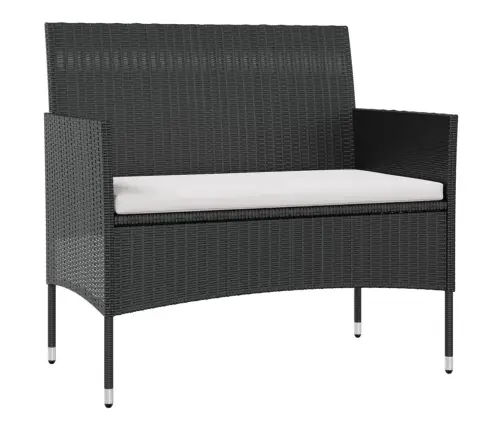 16-Daļīgs Dārza Atpūtas Mēbeļu Komplekts, Melna Pe Rotangpalma Vidaxl