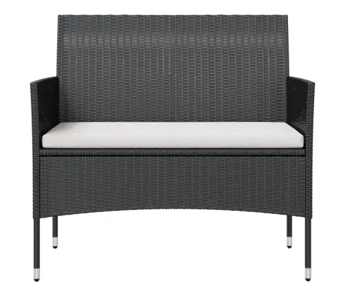 16-Daļīgs Dārza Atpūtas Mēbeļu Komplekts, Melna Pe Rotangpalma Vidaxl