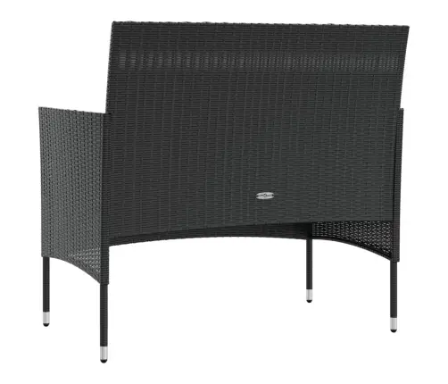 16-Daļīgs Dārza Atpūtas Mēbeļu Komplekts, Melna Pe Rotangpalma Vidaxl