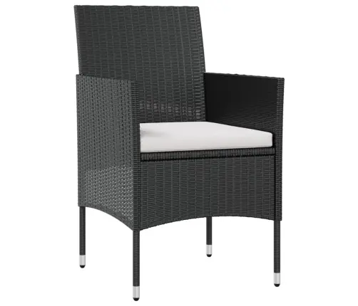 16-Daļīgs Dārza Atpūtas Mēbeļu Komplekts, Melna Pe Rotangpalma Vidaxl