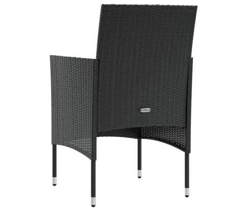 16-Daļīgs Dārza Atpūtas Mēbeļu Komplekts, Melna Pe Rotangpalma Vidaxl