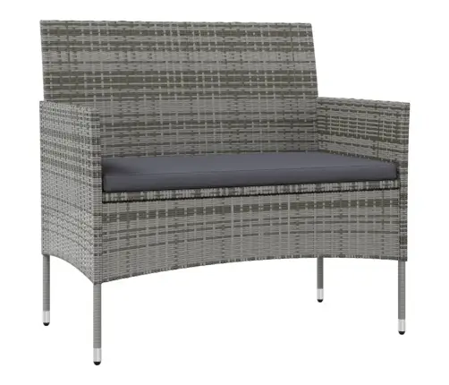 Sodo Komplektas Su Pagalvėlėmis, 8 Dalių, Pilkas, Poliratanas