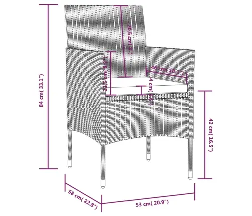 Sodo Komplektas Su Pagalvėlėmis, 16 Dalių, Pilkas, Poliratanas