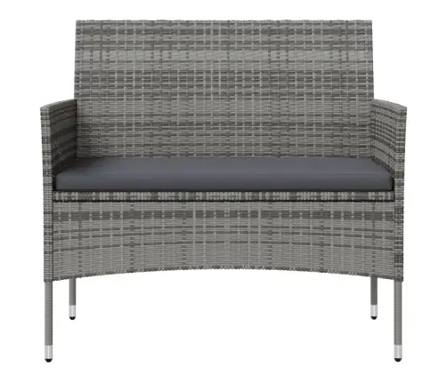 Sodo Komplektas Su Pagalvėlėmis, 16 Dalių, Pilkas, Poliratanas