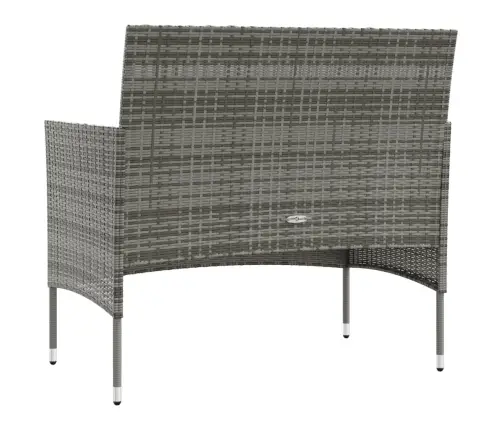 Sodo Komplektas Su Pagalvėlėmis, 16 Dalių, Pilkas, Poliratanas