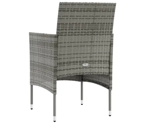 Sodo Komplektas Su Pagalvėlėmis, 16 Dalių, Pilkas, Poliratanas