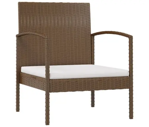 16-Daļīgs Dārza Atpūtas Mēbeļu Komplekts, Brūna Pe Rotangpalma Vidaxl