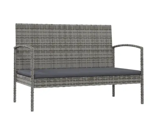 16-Osaline Aiamööblikomplekt Patjadega, Polürotang, Hall