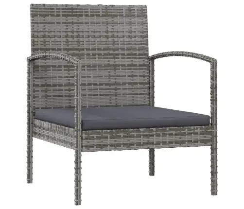 16-Osaline Aiamööblikomplekt Patjadega, Polürotang, Hall