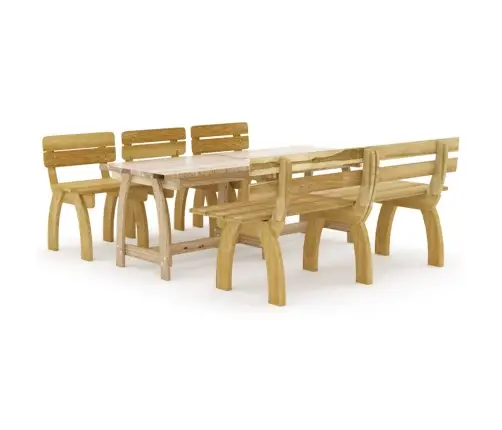 5-Daļīgs Dārza Mēbeļu Komplekts, Impregnēta Priede Vidaxl