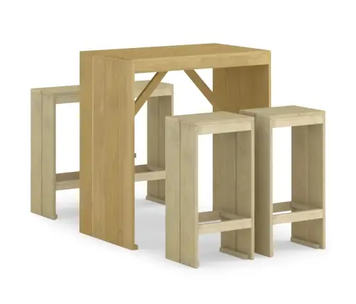 5-Daļīgs Dārza Bāra Mēbeļu Komplekts, Impregnēta Priede Vidaxl