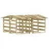 Pergola Ar Jumtu, 4 Gab., 100X90X100 Cm,  Impregnēta Priede Vidaxl