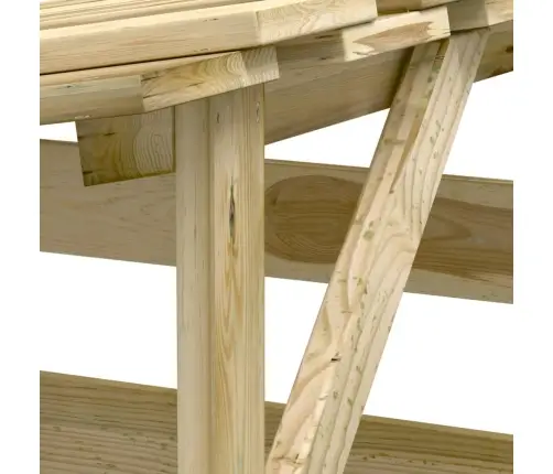 Pergola Ar Jumtu, 4 Gab., 100X90X100 Cm,  Impregnēta Priede Vidaxl