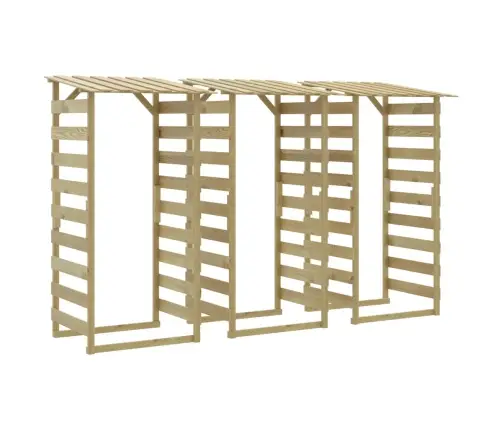 Katusega Lehtlad 3 Tk, 100X90X200 cm Immutatud Männipuit