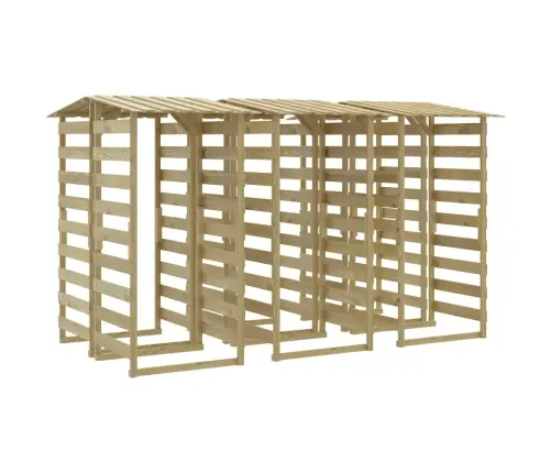 Katusega Lehtlad 6 Tk, 100X90X200 cm Immutatud Männipuit