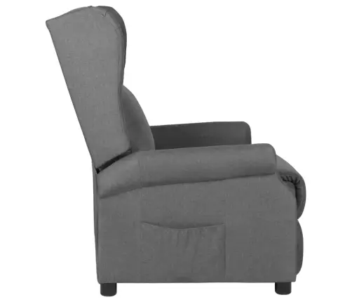 Atpūtas Krēsls, Atgāžams, Gaiši Pelēks Audums Vidaxl