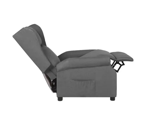 Atpūtas Krēsls, Atgāžams, Gaiši Pelēks Audums Vidaxl