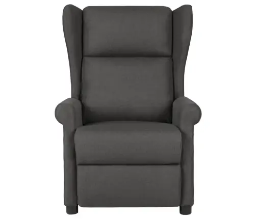 Atpūtas Krēsls, Atgāžams, Tumši Pelēks Audums Vidaxl