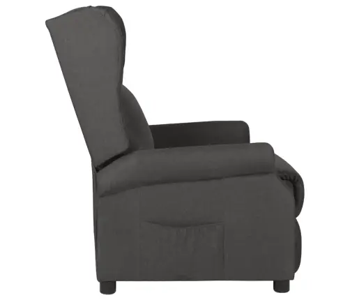 Atpūtas Krēsls, Atgāžams, Tumši Pelēks Audums Vidaxl